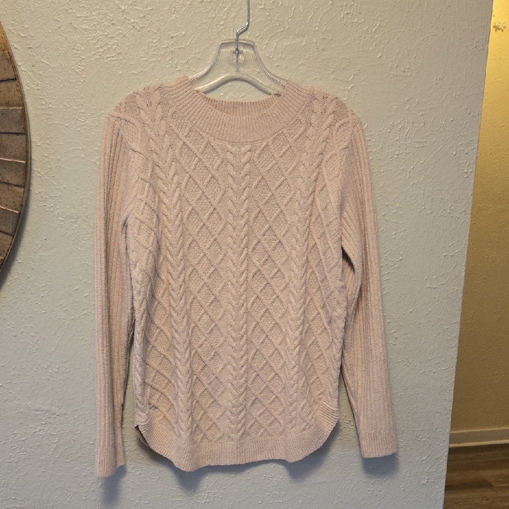 St. John's Bay Women's Cable Knit Sweater - Ivory